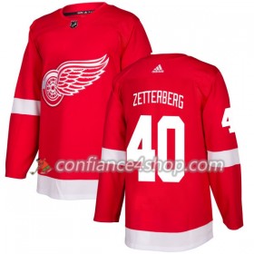 Adidas Maillot de Hockey Detroit Red Wings Henrik Zetterberg 40 2017-2018 Rouge Authentic - Homme